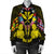 Hawaii Map Kanaka Two Men Holding Flag Bomber Jacket Yellow - AH - Polynesian Pride