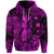 Custom Hawaii Pineapple Polynesian Zip Hoodie Unique Style Pink LT8 - Polynesian Pride