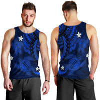 Hawaii Polynesian Turtle Hibiscus Tank Top - Blue - AH - Polynesian Pride
