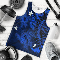 Hawaii Polynesian Turtle Hibiscus Tank Top - Blue - AH - Polynesian Pride