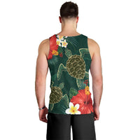 Hawaii Sea Turtle Hibiscus Plumria Tank Top - AH - Polynesian Pride