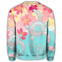 Hawaii Sea Turtle Plumeria Sweatshirt - AH - Polynesian Pride