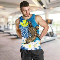 Hawaii Sea Turtle Plumeria Coconut Tree Tank Top - AH - Polynesian Pride