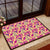Hawaii Seamless Tropical Flower Plant Pattern Background Hawaii Door Mat Door Mat Black - Polynesian Pride