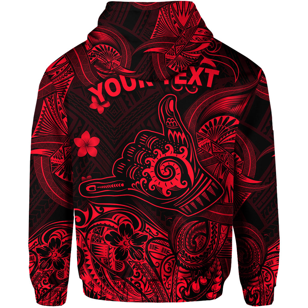 Custom Hawaii Shaka Polynesian Hoodie Unique Style Red LT8 - Polynesian Pride