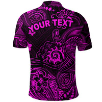 Custom Hawaii Shaka Polynesian Polo Shirt Unique Style Pink LT8 - Polynesian Pride