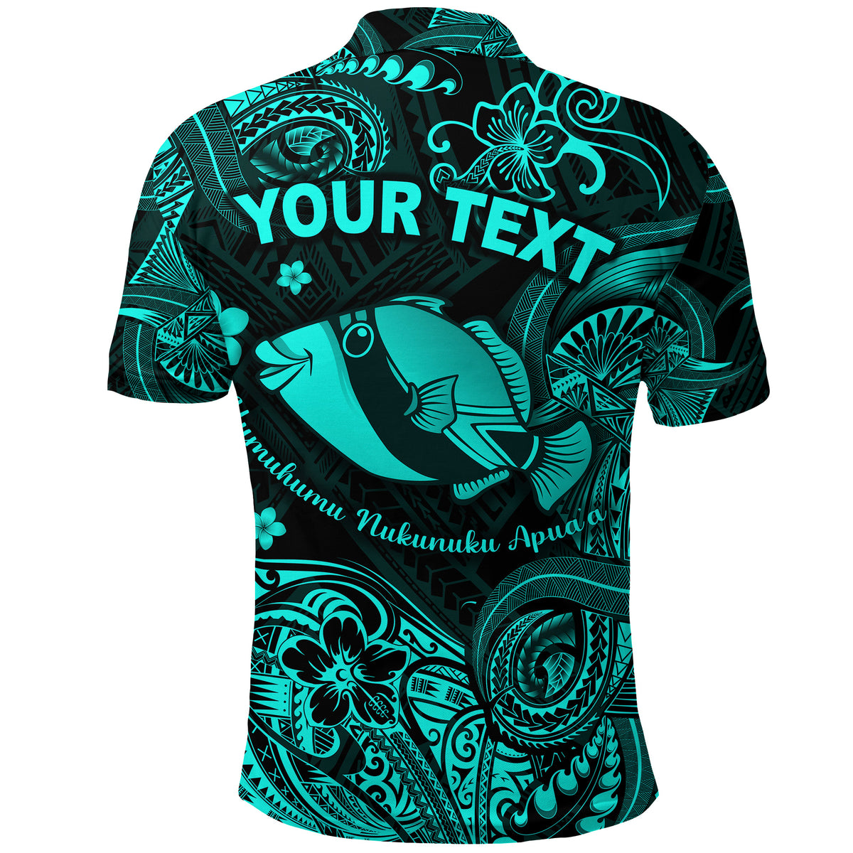 Custom Hawaii State Fish: Humuhumu Nukunuku Apuaa Polynesian Polo Shirt Unique Style Turquoise LT8 - Polynesian Pride