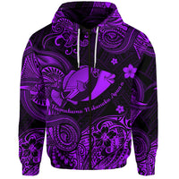 Custom Hawaii State Fish: Humuhumu Nukunuku Apuaa Polynesian Zip Hoodie Unique Style Purple LT8 - Polynesian Pride