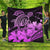 Hawaii Turtle Map Polynesian Premium Quilts Safety Pink - AH Black - Polynesian Pride