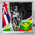 Hawaii Two Flag Kanaka Maoli King Polynesian Shower Curtain - AH 177 x 172 (cm) Black - Polynesian Pride