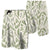 Hawaii Tropical Green Pattern Board Shorts Men White - Polynesian Pride