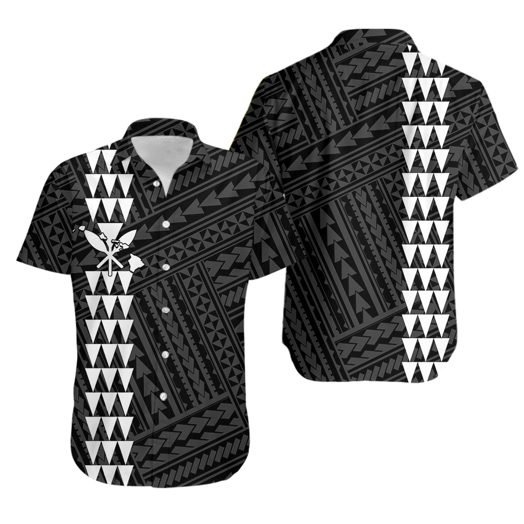 Hawaiian Kakau Hawaiian Shirt Simple Style Full Color LT6 Unisex White - Polynesian Pride