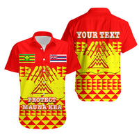 (Custom Personalised)Hawaii Hawaiian Shirt Protect Mauna Kea LT6 Unisex Red - Polynesian Pride