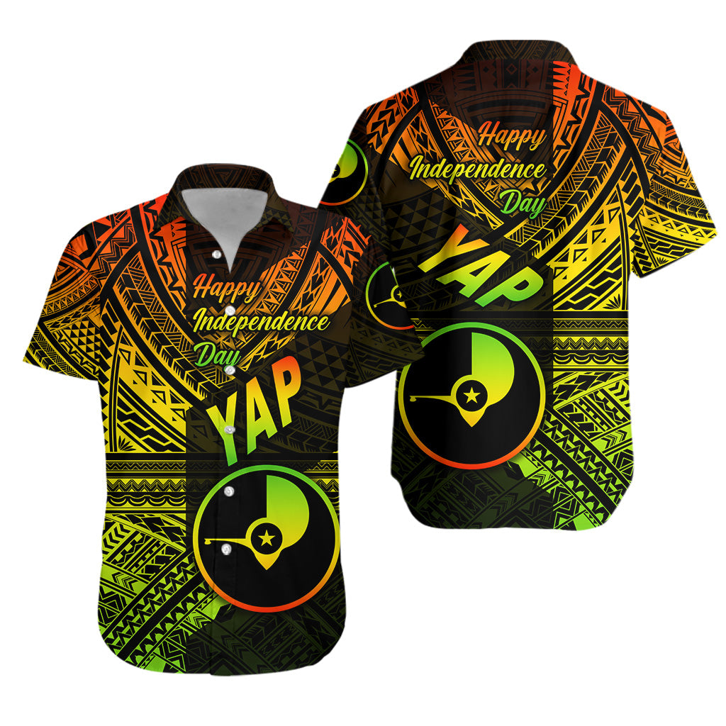 FSM Yap Hawaiian Shirt Happy Independence Day Original Vibes - Reggae LT8 Unisex Reggae - Polynesian Pride