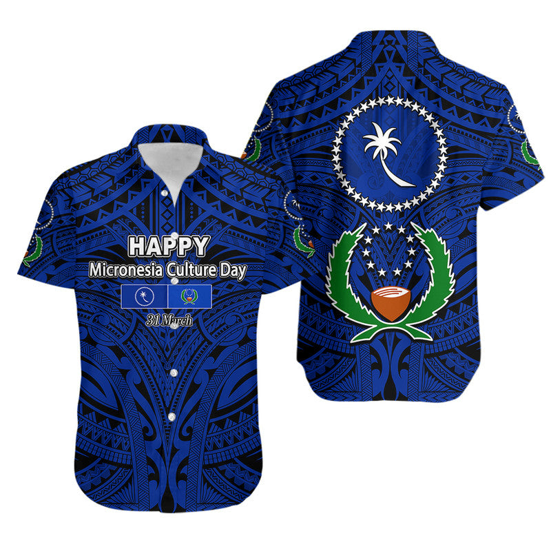 Micronesia Culture Day Hawaiian Shirt Chuuk And Pohnpei LT6 LT6 Unisex Blue - Polynesian Pride