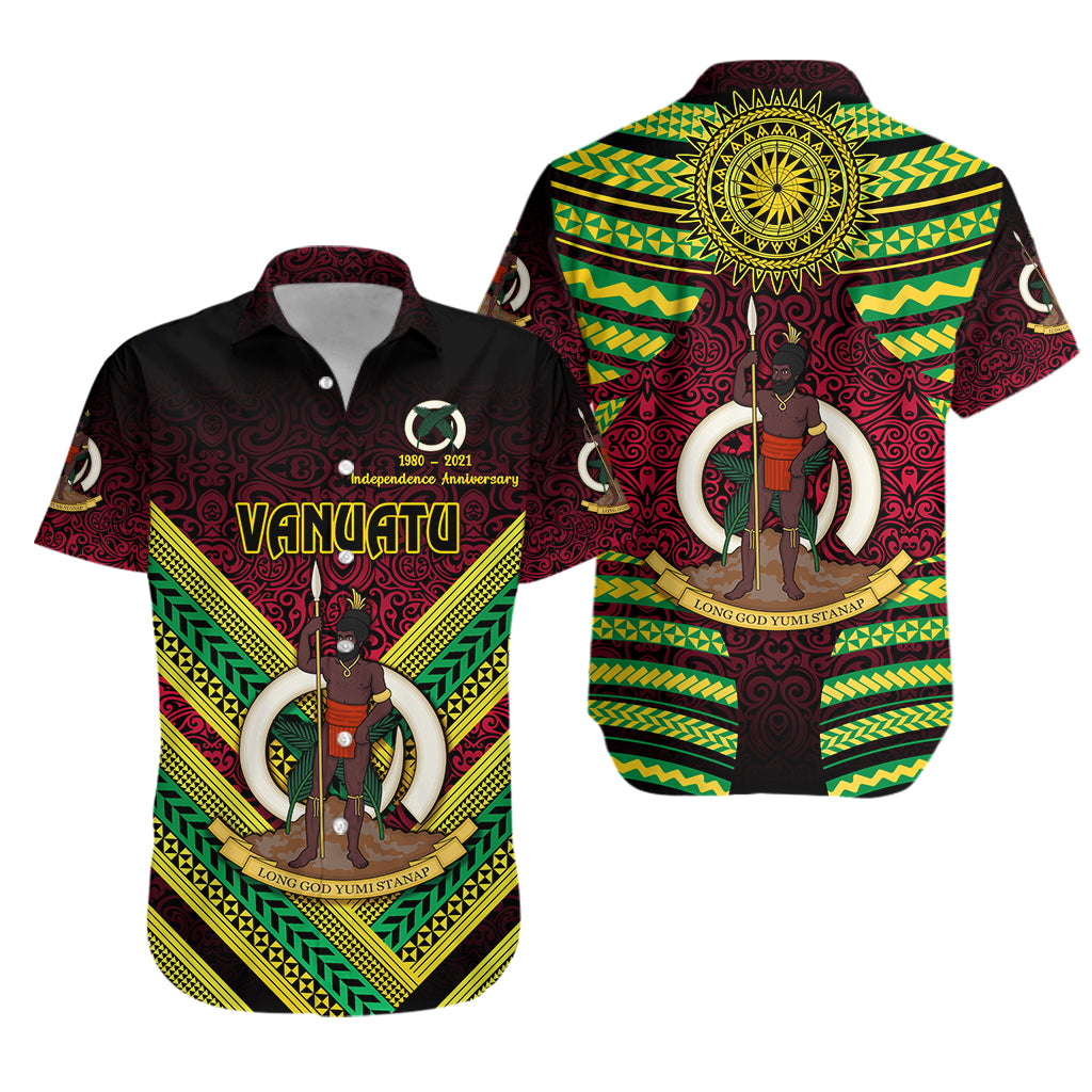 Vanuatu Special Independence Anniversary Hawaiian Shirt Creative Style - Gradient Red LT8 Unisex Red - Polynesian Pride