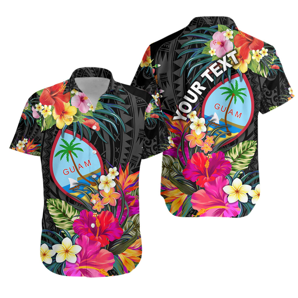 (Custom Personalised) Guam Polynesian Hawaiian Shirt Tropical Flowers - Colorful Vibes LT8 Red - Polynesian Pride