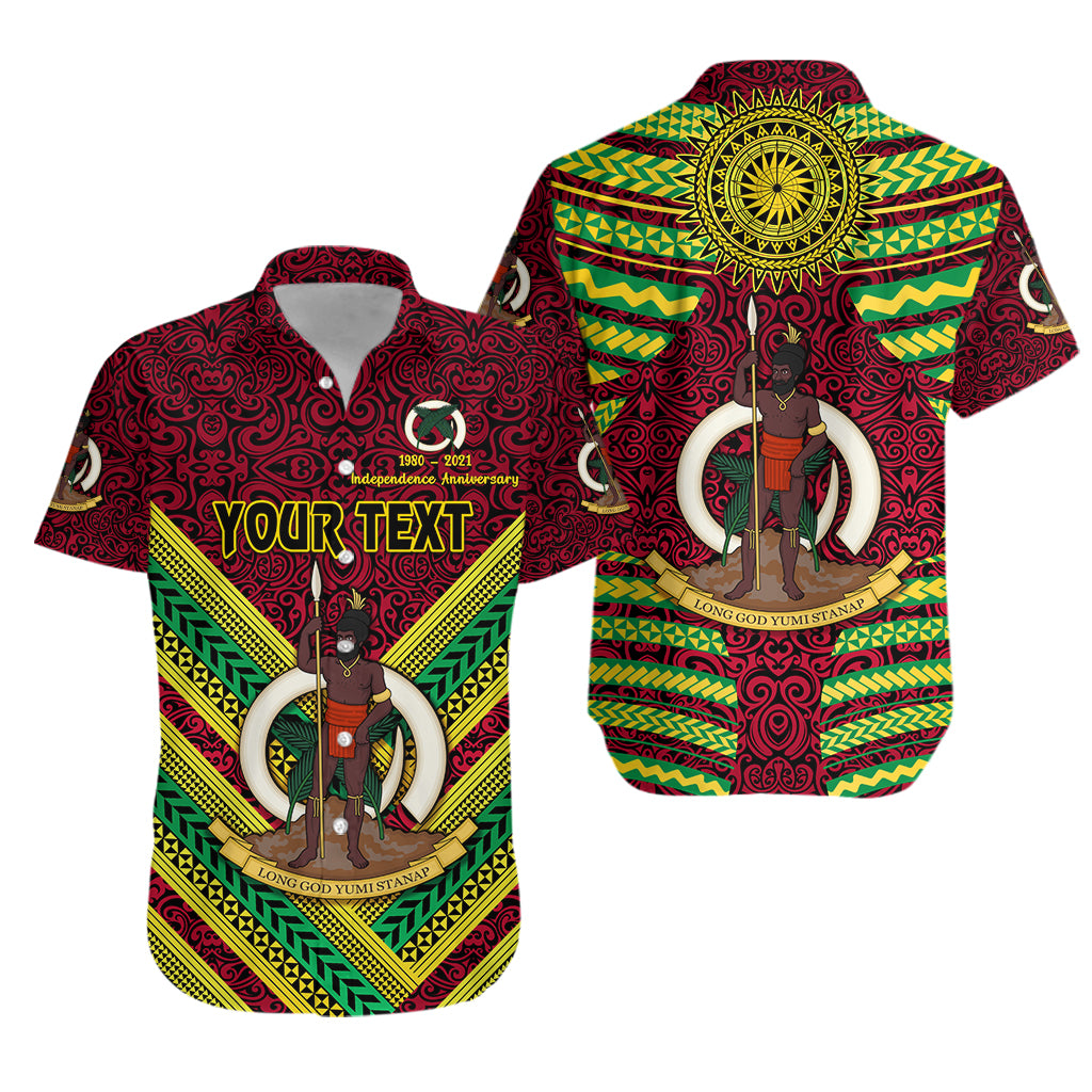 (Custom Personalised) Vanuatu Special Independence Anniversary Hawaiian Shirt Creative Style - Red LT8 Unisex Red - Polynesian Pride