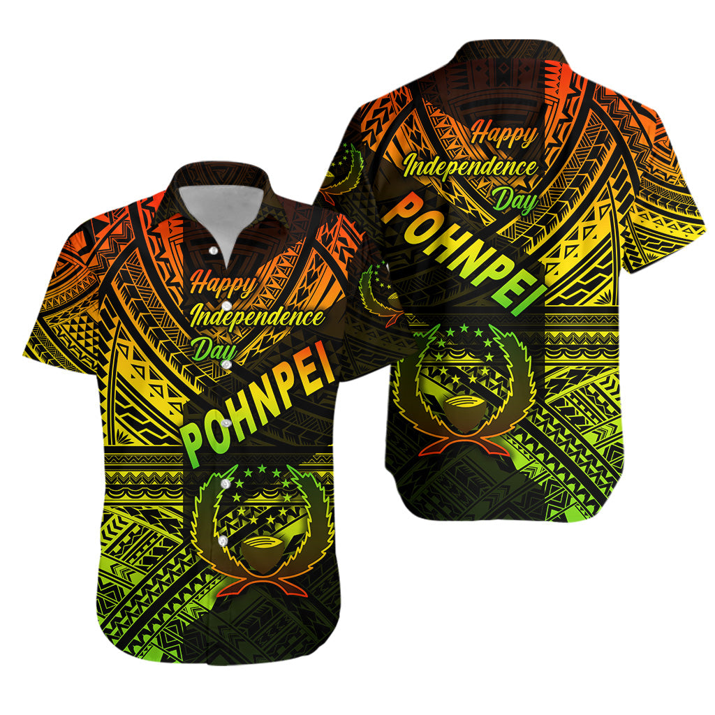 FSM Pohnpei Hawaiian Shirt Happy Independence Day Original Vibes - Reggae LT8 Unisex Reggae - Polynesian Pride