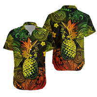 Hawaii Pineapple Polynesian Matching Dress and Hawaiian Shirt Matching Couples Outfit Unique Style Reggae LT8 - Polynesian Pride