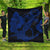 Hawaiian Anchor Poly Tribal Hibiscus Polynesian Premium Quilts Blue - AH Black - Polynesian Pride
