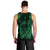 Hawaiian Fish Hook Hibiscus Banzai Surfing Polynesian Tank Top Green - AH - Polynesian Pride