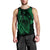 Hawaiian Fish Hook Hibiscus Banzai Surfing Polynesian Tank Top Green - AH Men's Tank Top Black - Polynesian Pride