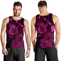 Hawaiian Hibiscus Sea Turtle Swim Polynesian Tank Top - Pink - AH - Polynesian Pride