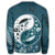 Hawaiian Hibiscus Turtle Polynesian Sweatshirt YinYang Style - AH - Polynesian Pride