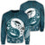 Hawaiian Hibiscus Turtle Polynesian Sweatshirt YinYang Style - AH Unisex Black - Polynesian Pride