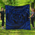 Hawaiian Kanaka Honu Hibiscus Tornando Polynesian Blue Premium Quilts - AH Black - Polynesian Pride
