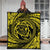Hawaiian Kanaka Honu Hibiscus Tornando Polynesian Yellow Premium Quilts - AH - Polynesian Pride
