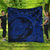 Hawaiian Kanaka Honu Map Hibiscus Globular Polynesian Blue Premium Quilts - AH Black - Polynesian Pride