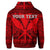 Custom Hawaiian Kanaka Polynesian Hoodie Tribal Reggae Color Red - Polynesian Pride