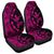 Hawaiian Map Gecko Tattoo Kakau Polynesian Car Seat Covers Pink AH Universal Fit Black - Polynesian Pride
