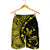 Hawaiian Map Gecko Tattoo Kakau Polynesian Men's Shorts Yellow AH - Polynesian Pride