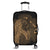 Hawaiian Map Heart Hula Girl Hibiscus Gold Polynesian Luggage Covers - AH Black - Polynesian Pride