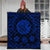 Hawaiian Map Honu Hibiscus Tropic Blue Polynesian Premium Quilts - AH - Polynesian Pride