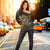 Hawaiian Map Hula Girl Hibiscus Kanaka Polynesian Women's Off Shoulder Sweater - Gold - AH - Polynesian Pride