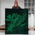 Hawaiian Map Hula Girl Hibiscus Kanaka Polynesian Premium Quilts - Green - AH - Polynesian Pride