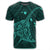 Hawaiian Map Kanaka Manta Ray Polynesian T Shirt Turquoise - Polynesian Pride