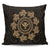 Hawaiian Map Kanaka Turtles Circle Style Gold Polynesian Pillow Covers - AH Pillow Covers Black - Polynesian Pride