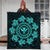 Hawaiian Map Kanaka Turtles Circle Style Turquoise Polynesian Premium Quilts - AH - Polynesian Pride