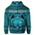 Custom Hawaiian Map Madame Pele Kanaka Plumeria Polynesian Hoodie Blue - Polynesian Pride