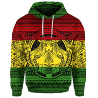 Custom Hawaiian Map Madame Pele Mauna Kea Plumeria Polynesian Hoodie Reggae - Polynesian Pride