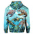 Custom Hawaiian Map Sea Turtles Ocean Polynesian Hoodie - Polynesian Pride