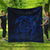 Hawaiian Map Turtle Kanaka Hibiscus Polynesian Premium Quilts - Blue - AH Black - Polynesian Pride