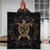 Hawaiian Map Turtle Wave Polynesian Premium Quilts Gold - AH - Polynesian Pride