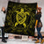Hawaiian Map Turtle Wave Polynesian Premium Quilts Yellow - AH - Polynesian Pride