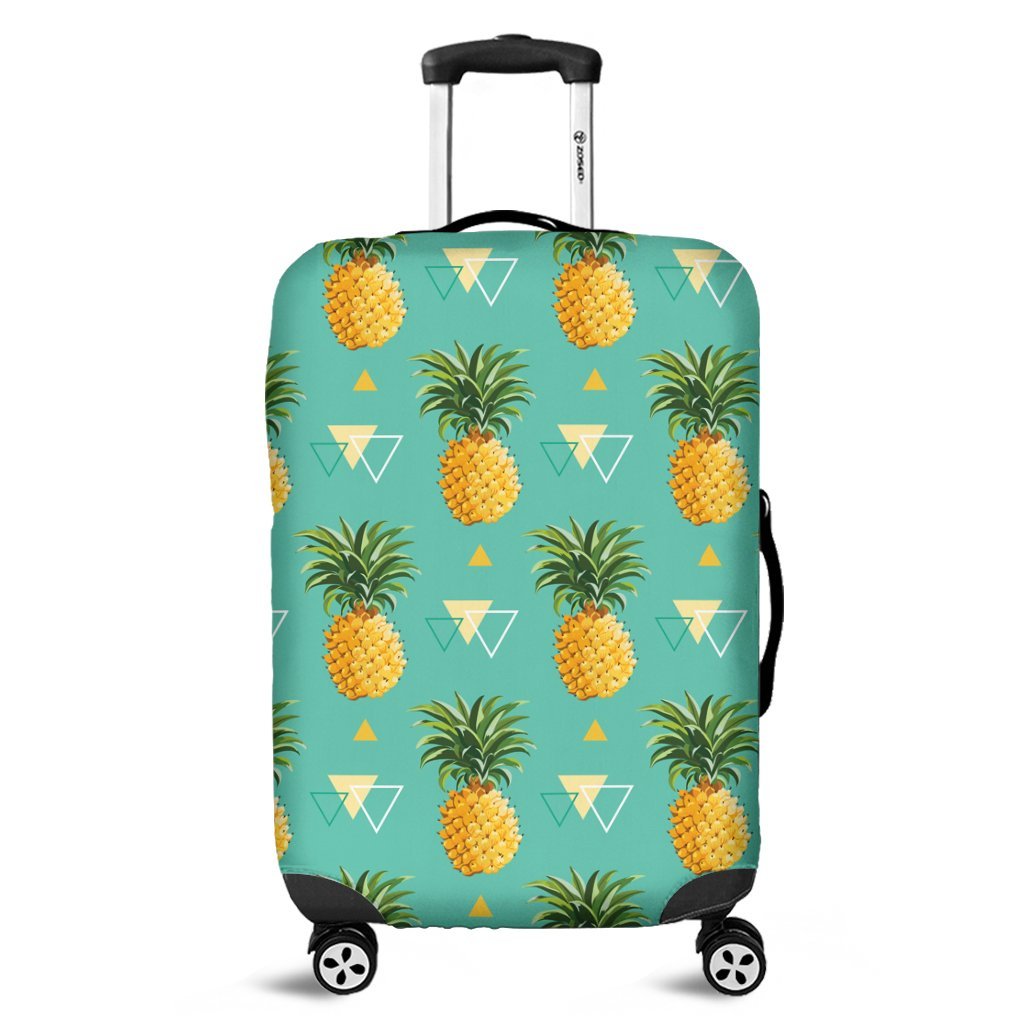 Hawaiian Pineapple Polynesian Luggage Covers Black - Polynesian Pride